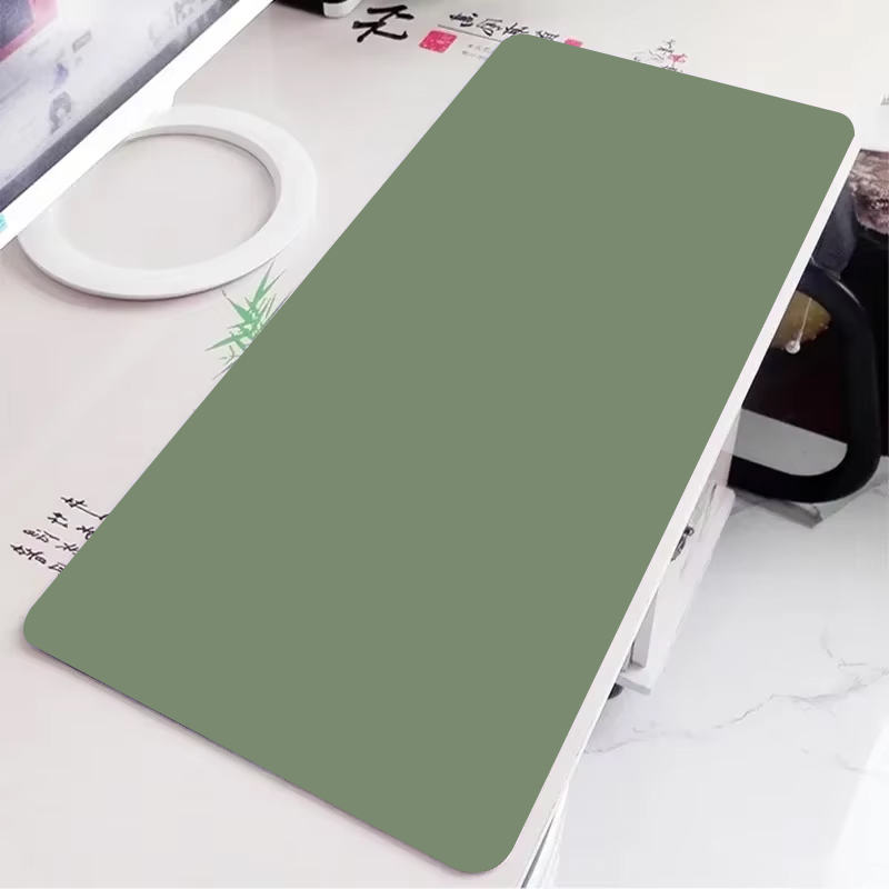 Gaming Accessories Table - Solid green gaming mousepad large simple