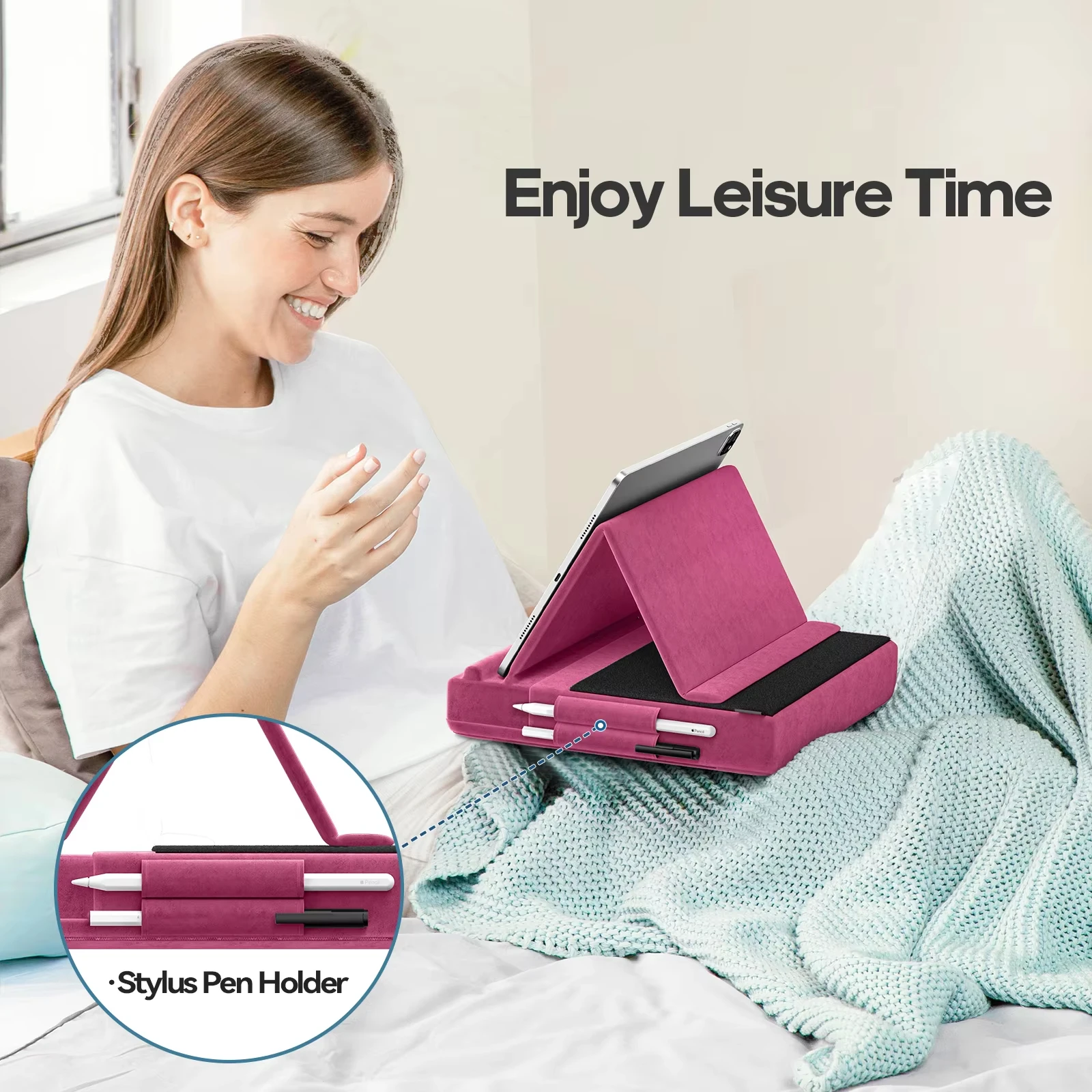 Upgraded Tablet Pillow Stand M - Desk Corner Mat 评论和价格