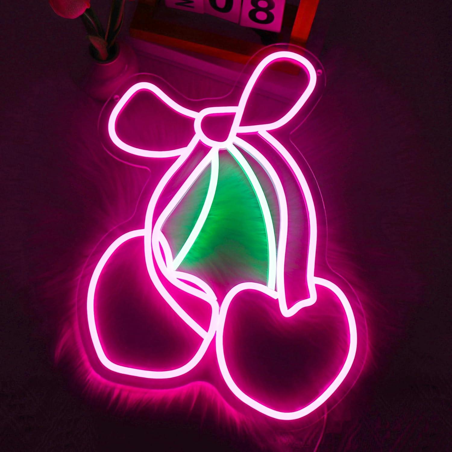 Cherry Bow Neon Sign USB Dimma - Gaming Accessories Shop 评论和价格