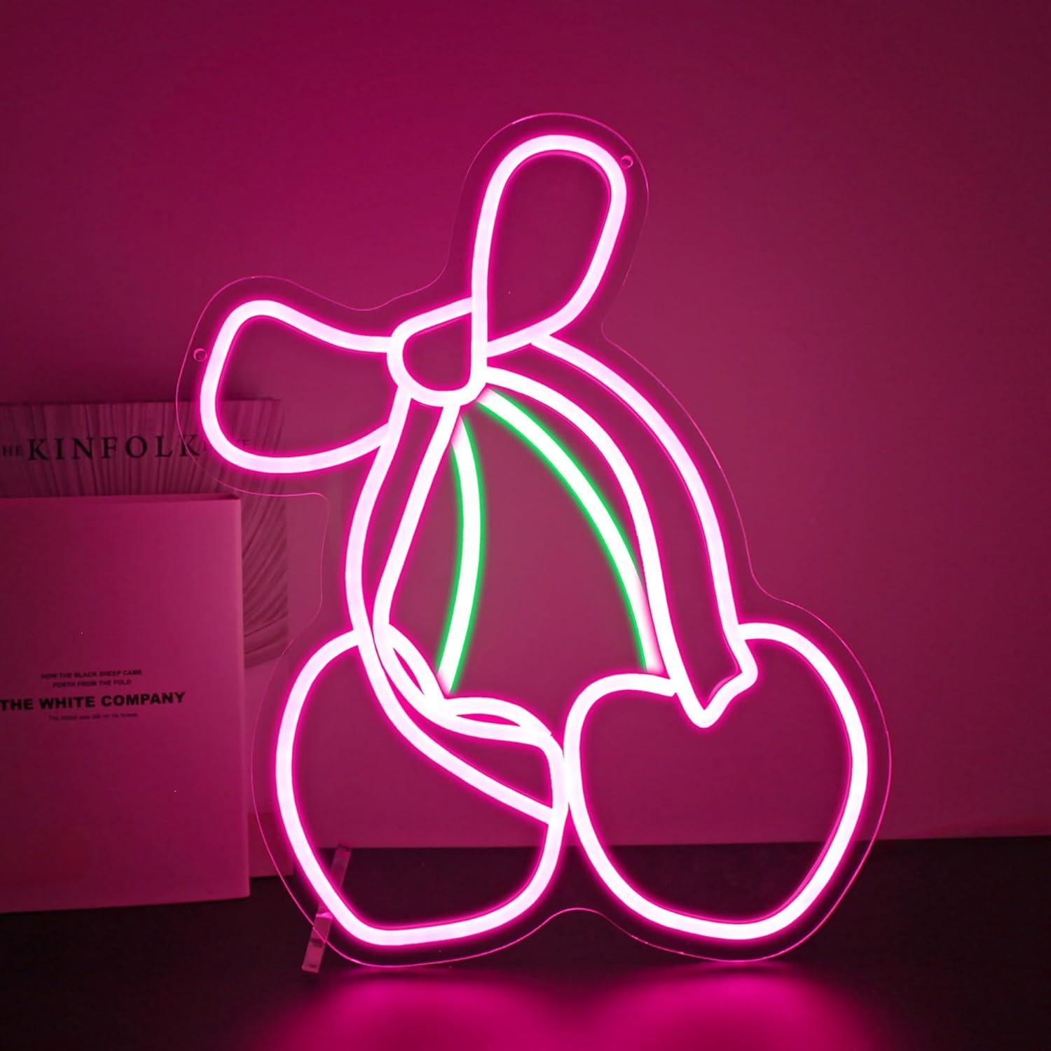 Cherry Bow Neon Sign USB Dimma - Gaming Accessories Shop 评论和价格