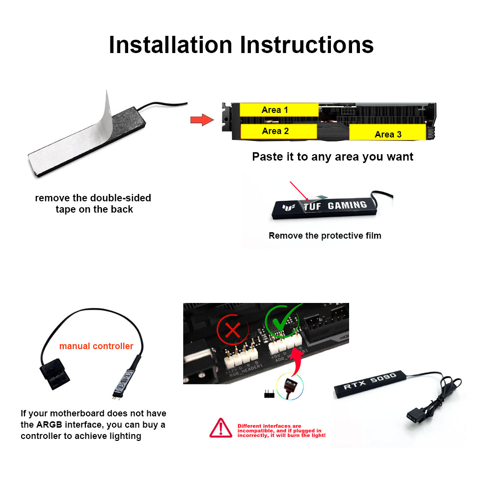 Video Card Lighting Panel For  - Gaming Accessories Lights 评论和价格
