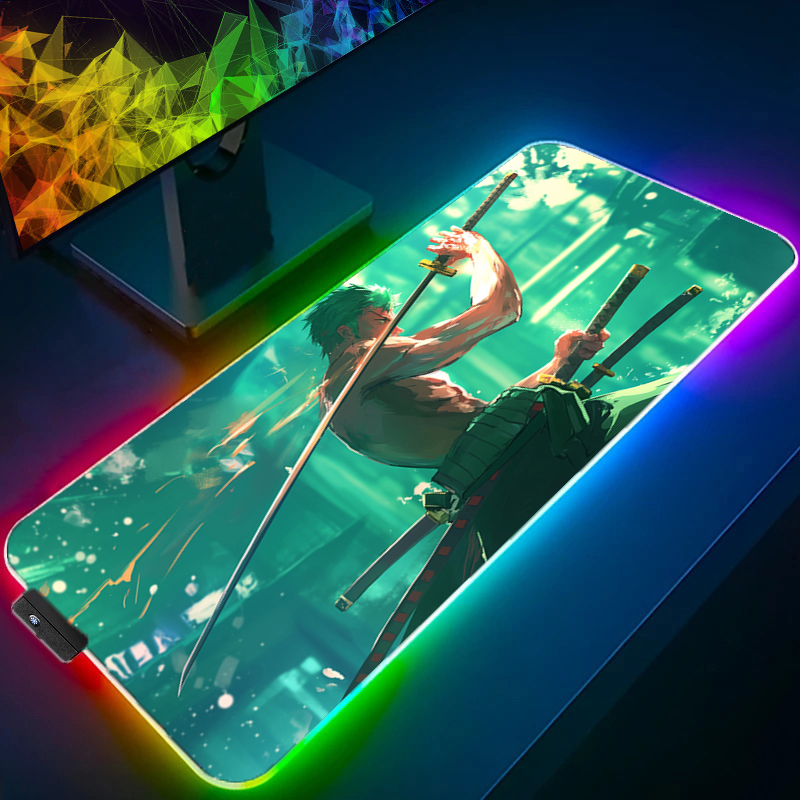 ONE PIECE Zoro Mouse Pad RGB G - Gaming Accessories Lights 评论和价格