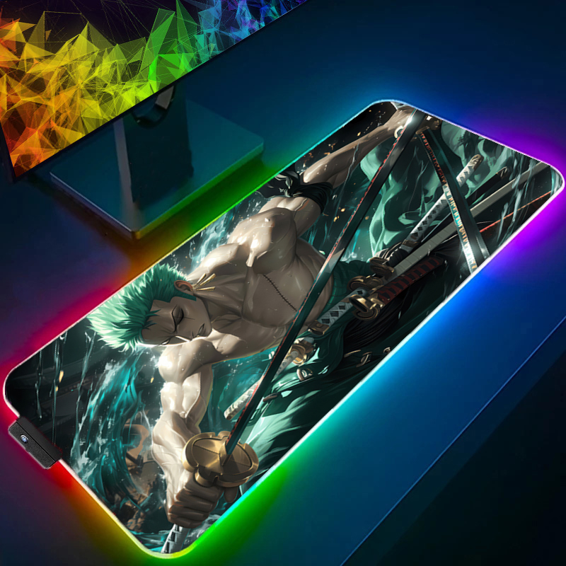 ONE PIECE Zoro Mouse Pad RGB G - Gaming Accessories Lights 评论和价格
