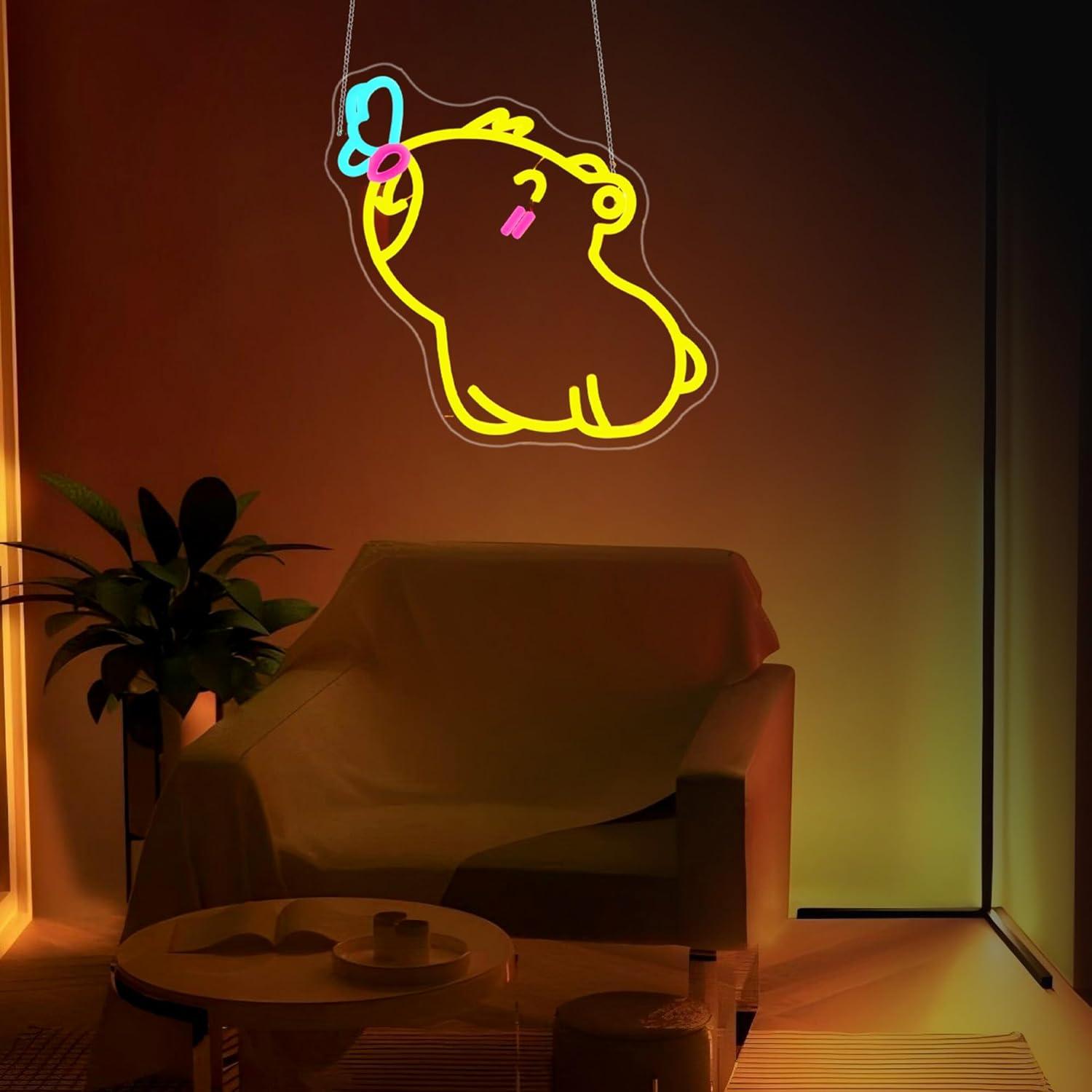 Capybara Neon Sign USB Dimmabl - Gaming Accessories Shop 评论和价格