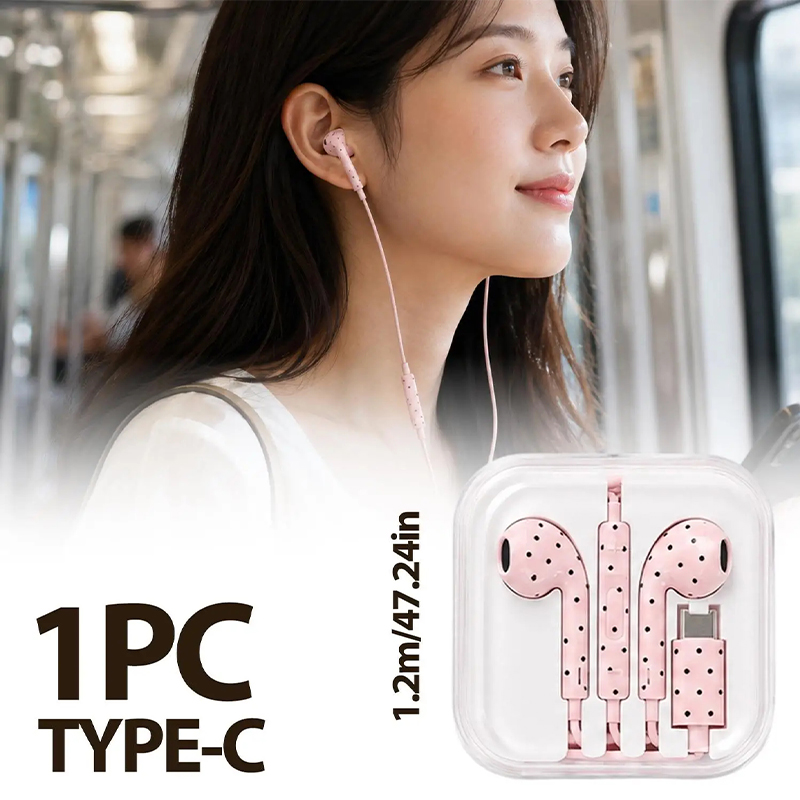 Cute Polka-dot Star Type C Ear - Gaming Accessories Sale 评论和价格