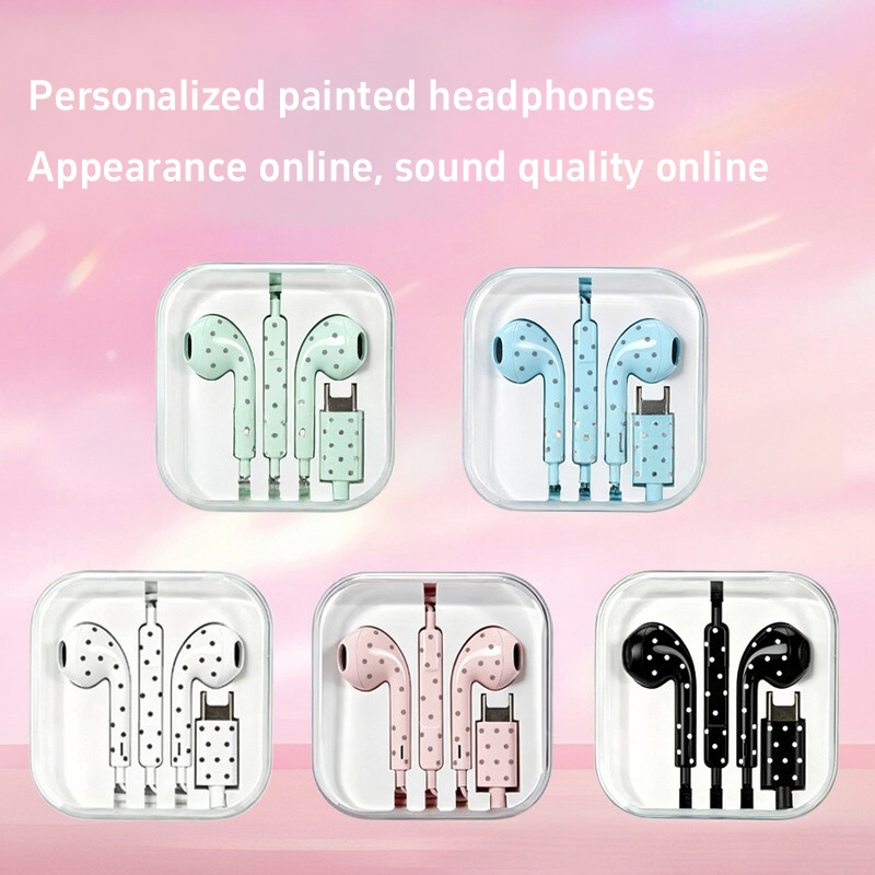 Cute Polka-dot Star Type C Ear - Gaming Accessories Sale 评论和价格