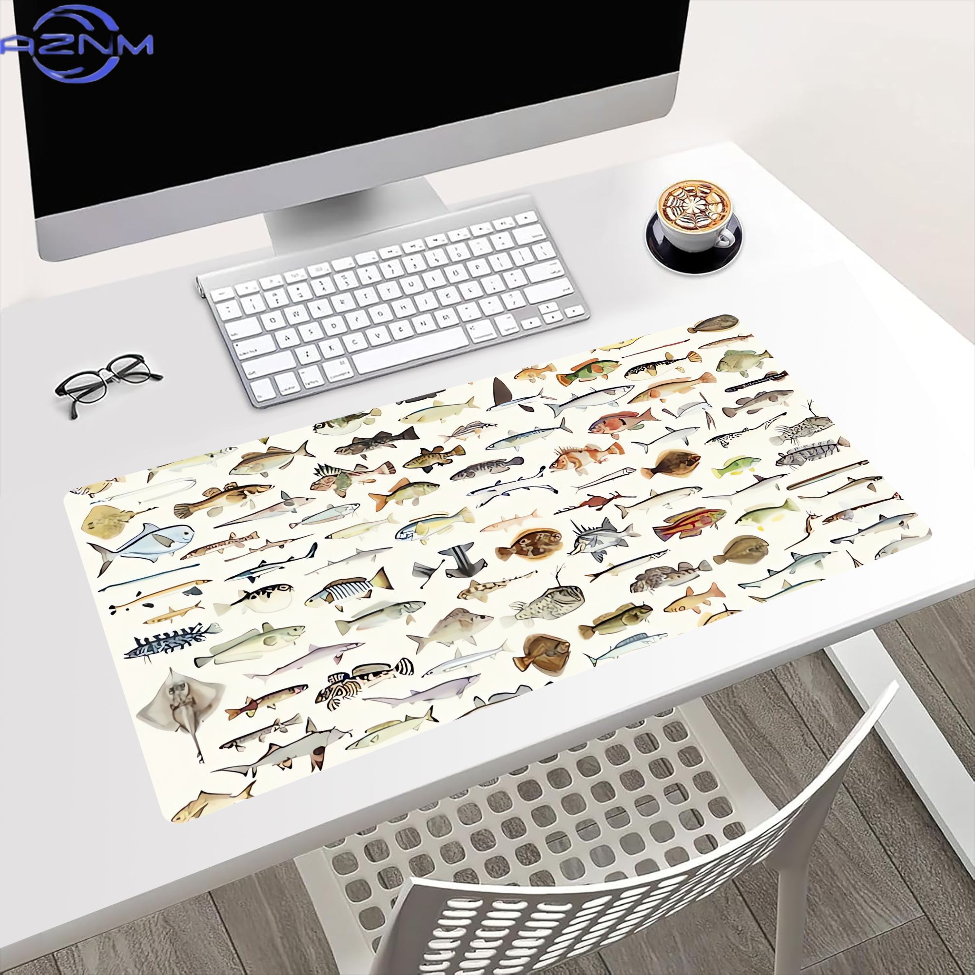 Fish Desk Mat for Mood Lightin - Desk Corner Mat 评论和价格