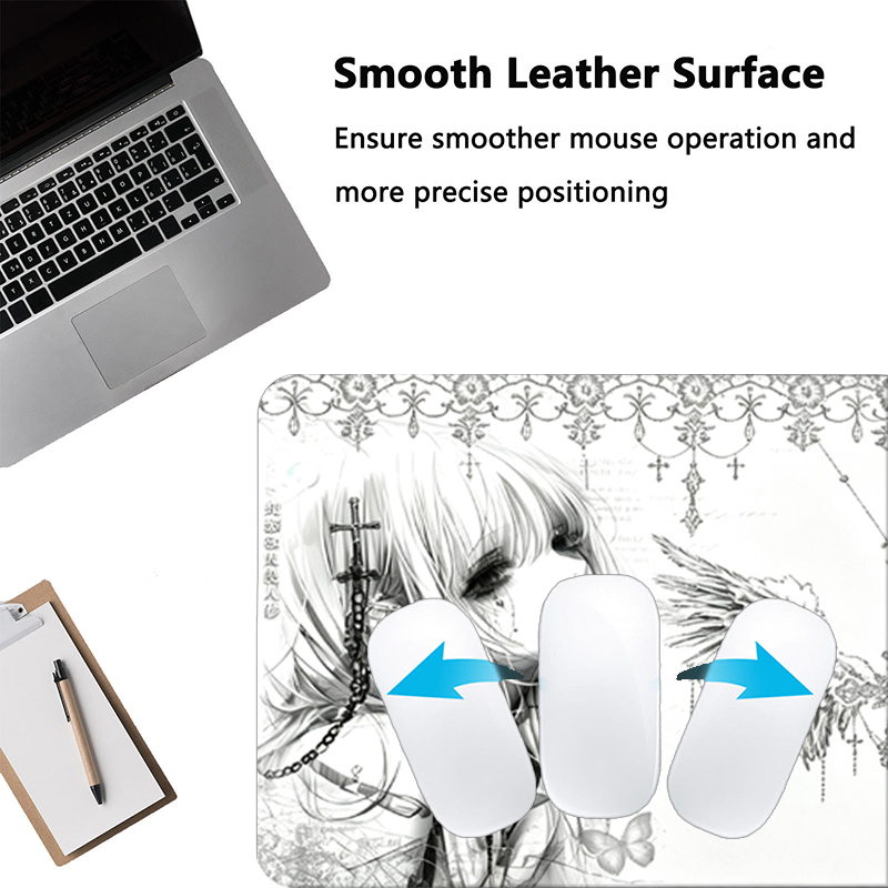Leather Mousepad Black White A - Gaming Accessories Cheap 评论和价格